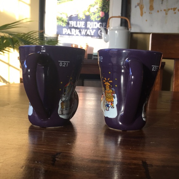 2 Christmas Village In Baltimore German Gluehwein Market Purple Boot Mugs READ - Picture 5 of 16
